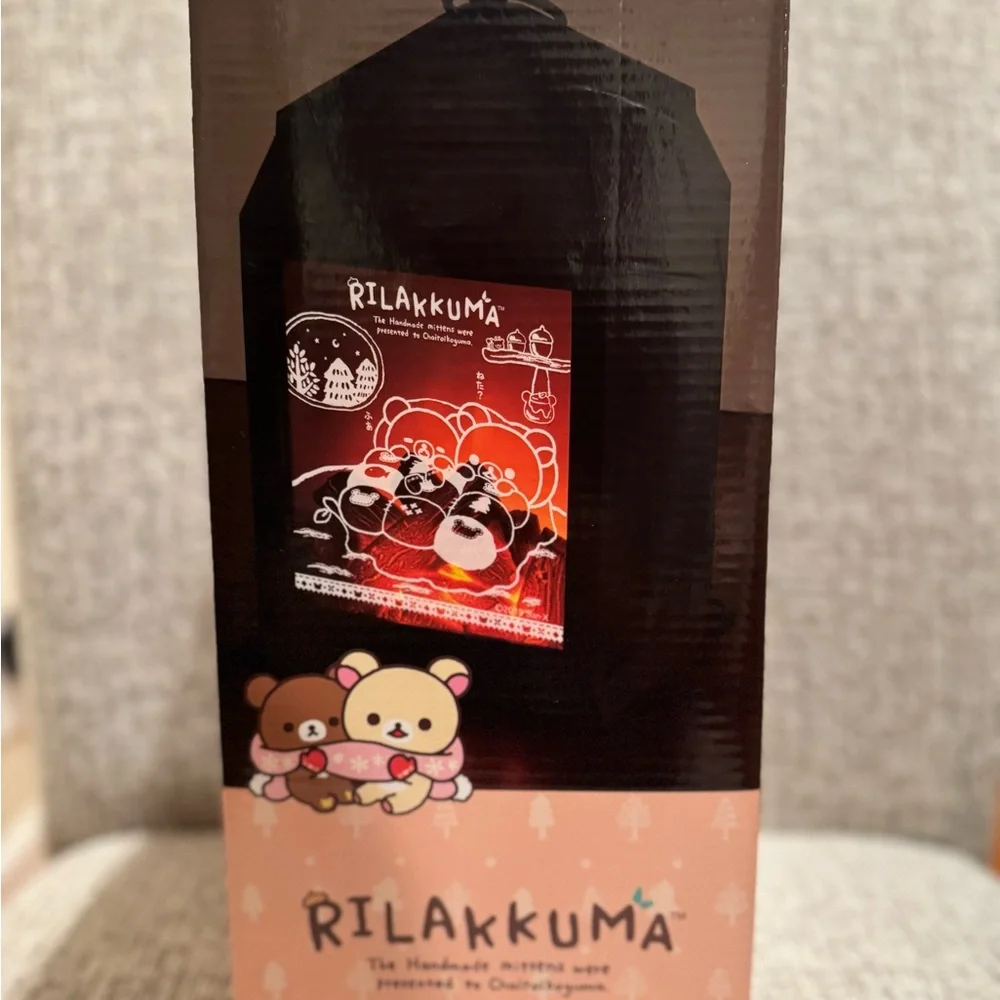 San-X Rilakkuma Korilakkuma Fireplace Style Lantern RARE HTF JAPAN EXCLUSIVE